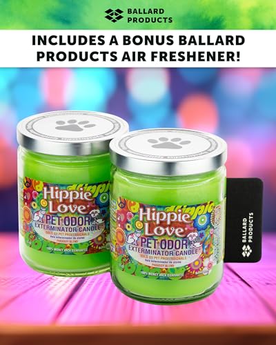 Hippie Love Pet Odor Eliminating Candle Duo