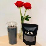 Slate Gray Pearled Unscented Candle - 16 Oz