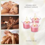 Strawberry-Champagne Massage Candle with Pheromones