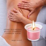 Strawberry-Champagne Massage Candle with Pheromones