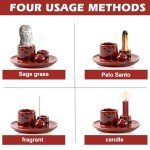 4-in-1 Ceramic Incense Holder and Tray