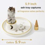 Moon Incense Holder: 4-in-1 Burner & Ash Catcher