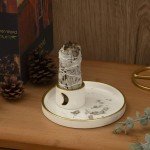 Moon Incense Holder: 4-in-1 Burner & Ash Catcher
