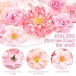 30 PCS Pink Silk Roses for Decor & DIY