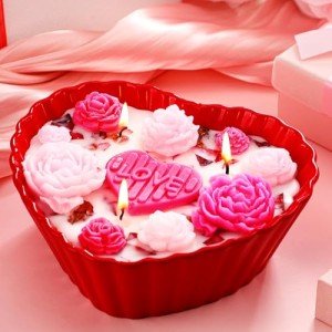 Valentine's Day Heart Candle - Rose Scented Delight
