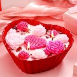 Valentine's Day Heart Candle - Rose Scented Delight