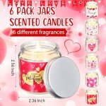 Valentine's Day Scented Candle Set - 6 Pack