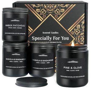 Men's Scented Candle Gift Set - 4 Pack