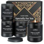 Men's Scented Candle Gift Set - 4 Pack