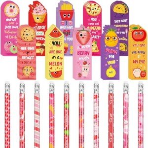 Valentine's Day Scented Pencil and Bookmark Set