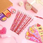 Valentine's Day Scented Pencil and Bookmark Set