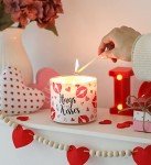Valentine’s Day Rose Scented Candle for Couples