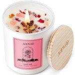 Rose Scented Candles with Crystals Inside