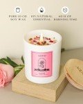 Rose Scented Candles with Crystals Inside