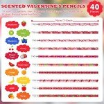 40 Valentine’s Day Scented Heart Pencils Set