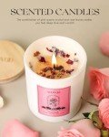 Rose Scented Candles with Crystals Inside