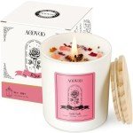 Rose Scented Candles with Crystals Inside