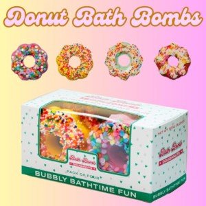Fun Donut Bath Bomb Gift Set - 4 Pieces