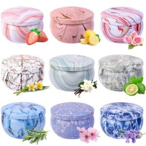9-Pack Natural Soy Wax Scented Candle Set