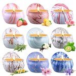 9-Pack Natural Soy Wax Scented Candle Set