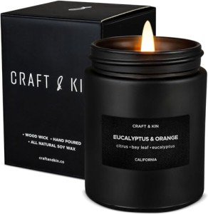Premium Orange & Eucalyptus Soy Candle - 45 Hour Burn