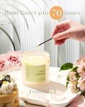 M&SENSE White Gardenia Scented Candle - 70-Hour Burn