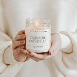 Cashmere & Vanilla Scented Soy Candle – 9oz