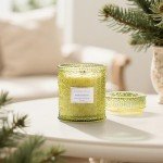 LA JOLIE MUSE Christmas Candles, Fir & Cedarwood Scented Candle, 19.4 Oz Large Winter Holiday Gift Candle, Wood Wicked Candle for Home Scented, Long Burning Glass Jar Candle