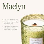 LA JOLIE MUSE Christmas Candles, Fir & Cedarwood Scented Candle, 19.4 Oz Large Winter Holiday Gift Candle, Wood Wicked Candle for Home Scented, Long Burning Glass Jar Candle