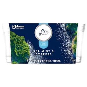 Glade Sea Mist & Cypress Scented Candle Duo