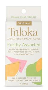 Triloka Incense Cones, Earthy Blend, 20g