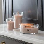 WoodWick Vanilla Sea Salt Candle in Hourglass Shape