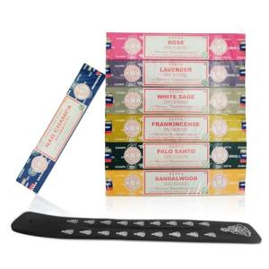 Guruji Divinity Sai Baba Incense Gift Set Nag Champa, White Sage, Lavender, Rose, Palo Santo, Frankincense, Sandalwood 15gms