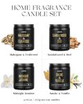 Men's Scented Candle Set - 4 Unique Scents