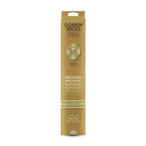 Gonesh Patchouli Scented Incense Sticks - 100 Pack