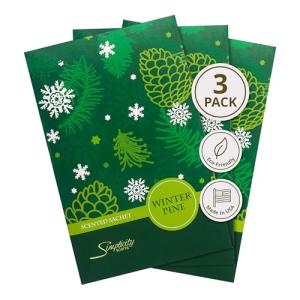 Simplicity Scents Sachets Winter Pine (Fall and Winter) - 6 Pack - Long Lasting, ECO-Friendly Home Fragrance - Air Freshener - Scents for Rooms - Made in The USA