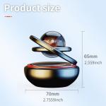 Kwak's Car Air Freshener Solar Energy for Car Interior Autorotation Decoration Accessories(Black)