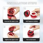 Kwak's Car Air Freshener Solar Energy for Car Interior Autorotation Decoration Accessories(Black)