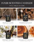 Men's Scented Candle Set - 4 Unique Scents