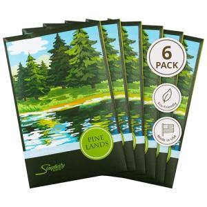 Simplicity Scents Sachets Pine Lands Scented (Everyday) - 6 Pack - Long Lasting, ECO-Friendly Home Fragrance - Air Freshener - Made in The USA