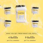 Fresh Wave Lemon Odor Removing Gel Refill, 63 oz. - Safer Odor Absorbers for Home, Natural Plant-Based Odor Eliminator, Every 15 oz. lasts 30-60 Days, For Cooking, Trash & Pets