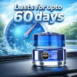 Majic Gel Car Perfumes Auto, Home and Office Air Freshener & Odor Neutralizer (1 Pack, Iced Aqua)