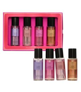 Victoria's Secret Fragrance Mist Collection 4 Piece Mini Mist Gift Set: Love Spell, Pure Seduction, Bare Vanilla, & Velvet Petals