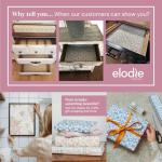 Elodie Essentials Scented Drawer and Shelf Liners - Vintage Charm - Six (6) Large 14 x 19½ Inch Sheets - Non-Adhesive Paper Sheets for Closet Shelves and Dresser Drawers - (Vintage Rose)