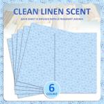 Drawer Liner, Scented Drawer Liner for Cabinet Drawers, Dresser Shelf, Linen Closet, Non Adhesive Scented Liners, Cotton Scent 6 Sheets