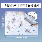 Linen Scented Drawer Liners for Dresser - 8 Sheets Non Adhesive Cabinet Liners for Shelves W/Double-Sided Pattern | Shelf Liners for Kitchen & Shelf Paper for Bathroom, Cupboard & Closets