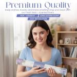 Linen Scented Drawer Liners for Dresser - 8 Sheets Non Adhesive Cabinet Liners for Shelves W/Double-Sided Pattern | Shelf Liners for Kitchen & Shelf Paper for Bathroom, Cupboard & Closets