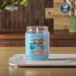 CANDLE-LITE Scented Ocean Blue Mist Fragrance, One 18 oz. Single-Wick Aromatherapy Candle with 110 Hours of Burn Time, Light Color (Individual Box)