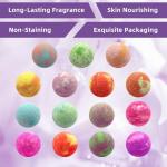 MR MIRYE 30 Pack Bath Bombs, Handmade Bath Bomb Set with 15 Scents, Organic Bath Bombs Bulk with Essential Oils, Bath Bombs Gift Set for Birthday Gifts for Women and Men