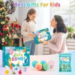 Bath Bombs for Kids with Surprise Inside, 24 Pack Kids Bath Bombs Gift Set, Natural Organic Kids Bubble Bath Fizzy for Girls Boys with Bath Toys Inside